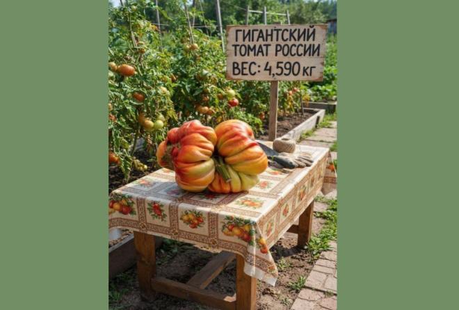 Красноярка вырастила огромный помидор и попала в мировые рейтинги 
